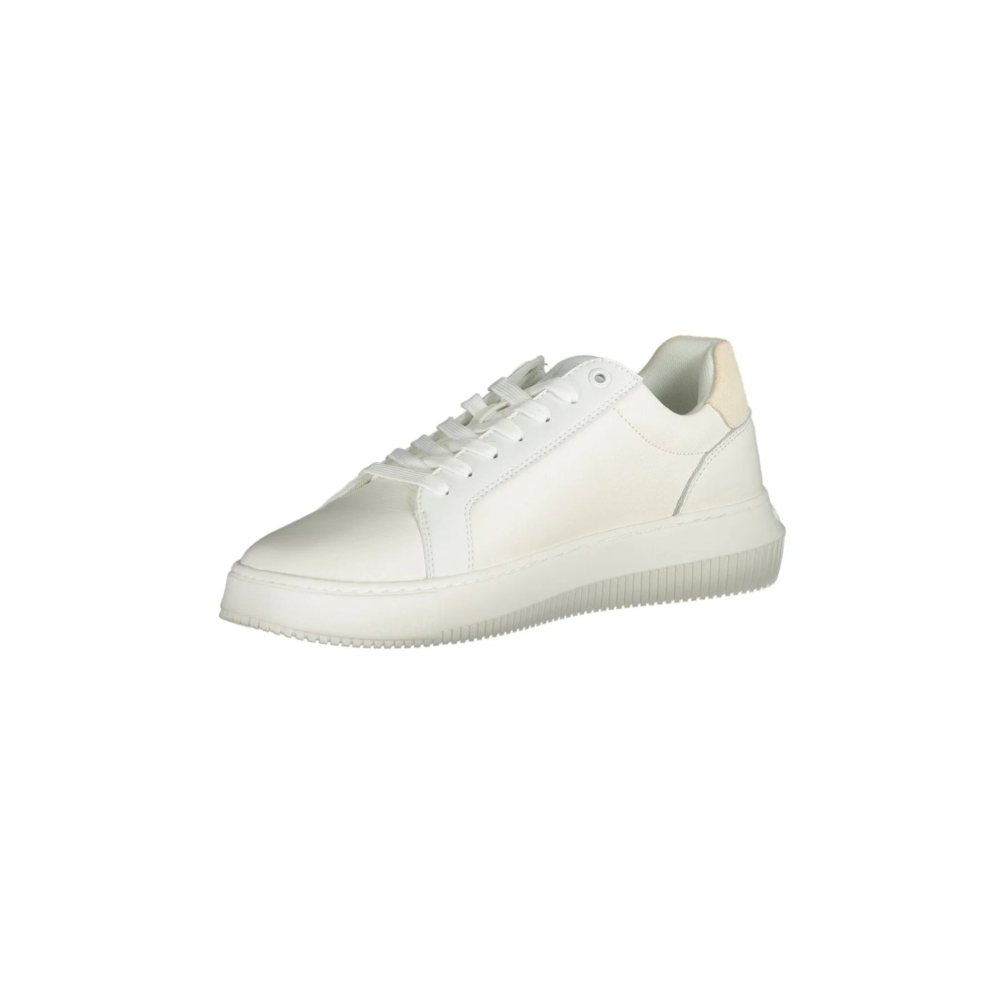 CALVIN KLEIN Scarpe Sneakers Uomo Bianche con Dettagli a Contrasto bianco - vista 3