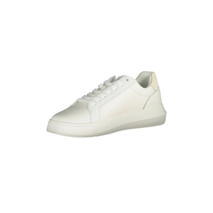 CALVIN KLEIN Scarpe Sneakers Uomo Bianche con Dettagli a Contrasto bianco - vista 3