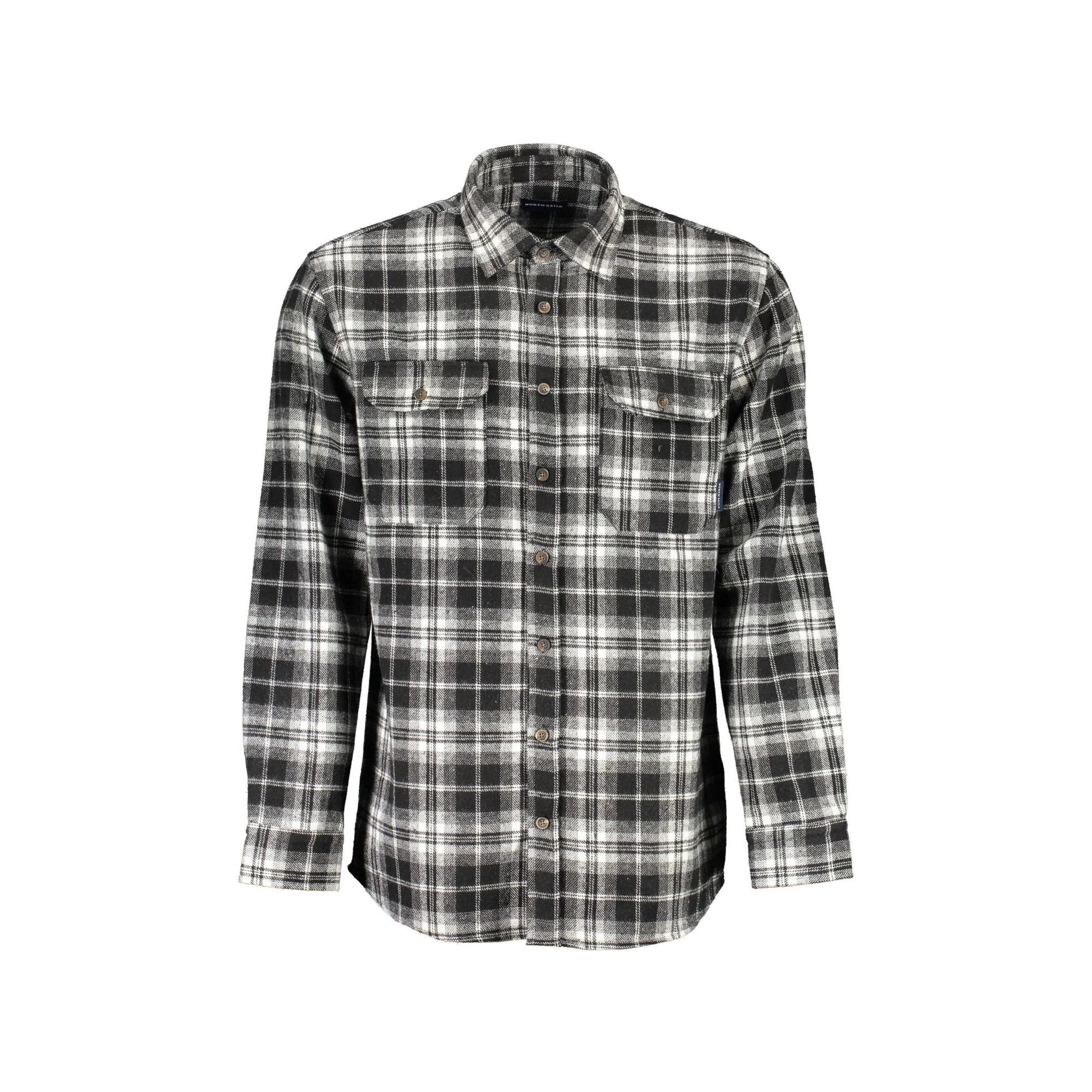 North Sails Camicia Maniche Lunghe Uomo Nera Collo all'Italiana Camicie Nero - foto prodotto