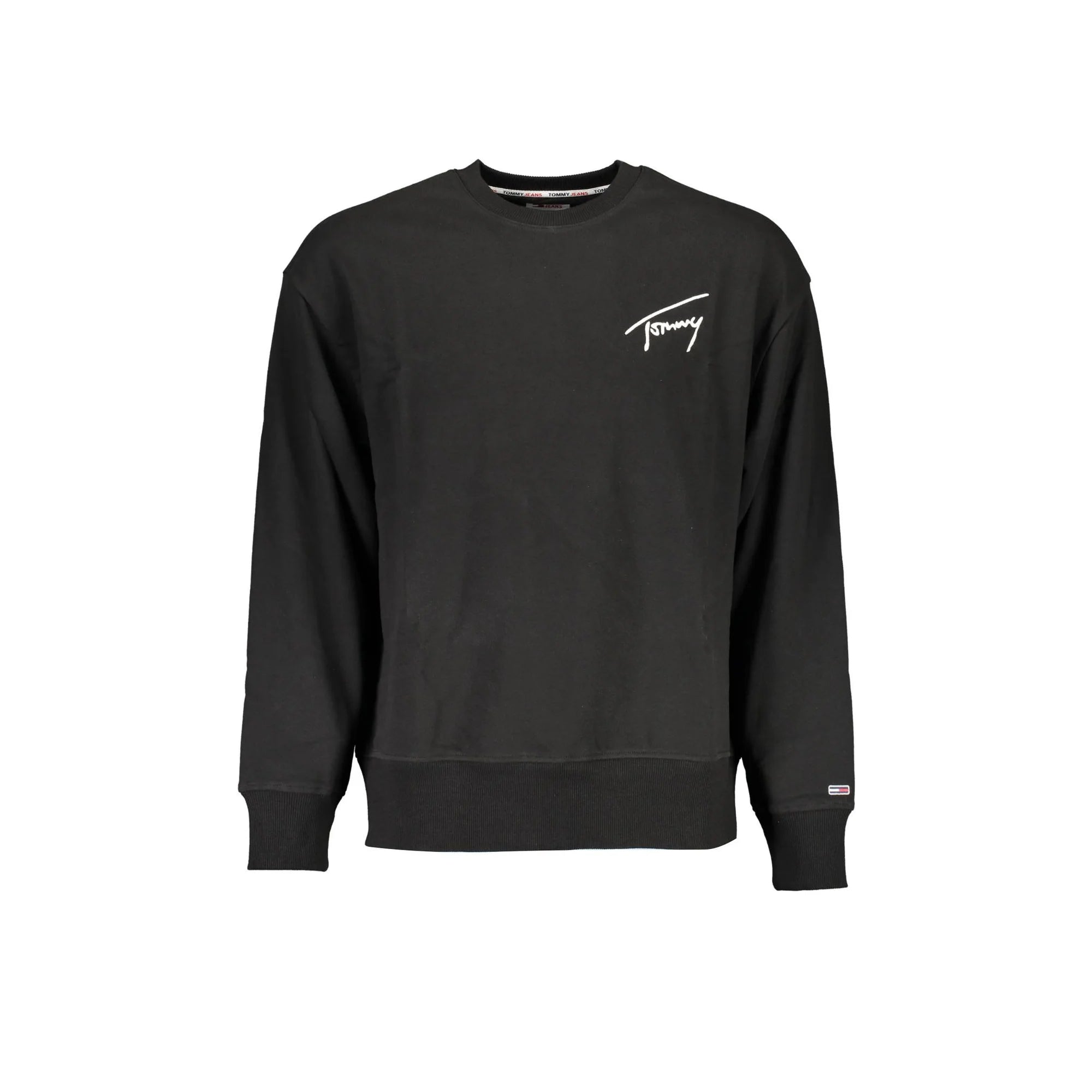 Tommy Hilfiger Felpa Maniche Lunghe Uomo Nera Ricamo Logo Felpe Nero - foto prodotto