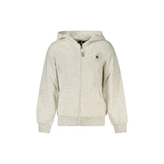 Converse Sweatshirt garçon gris manches longues avec fermeture éclair et logo