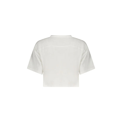 CONVERSE T-SHIRT MANICHE CORTE DONNA BIANCO