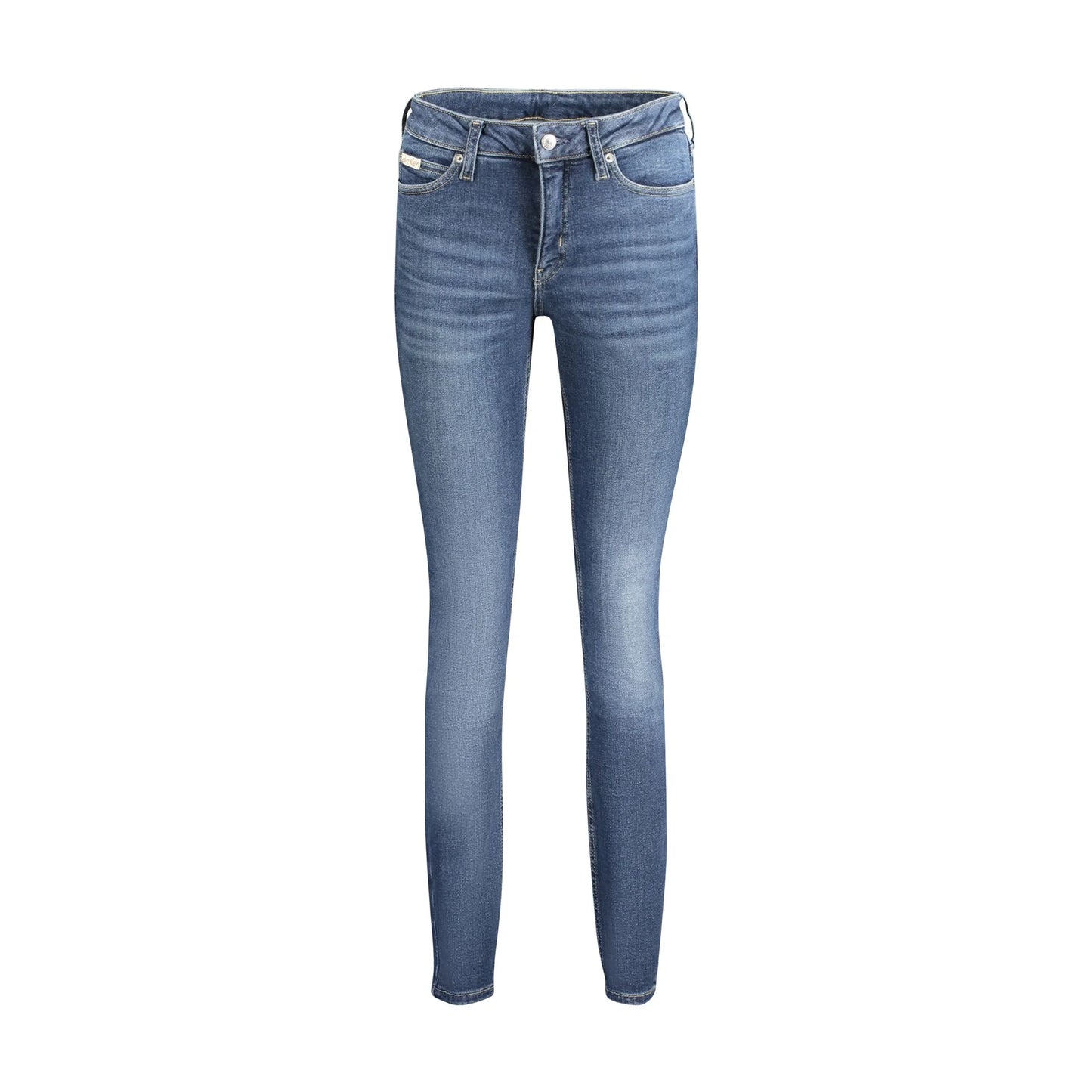Calvin Klein Jeans Donna Blu Effetto Slavato Logo - foto prodotto