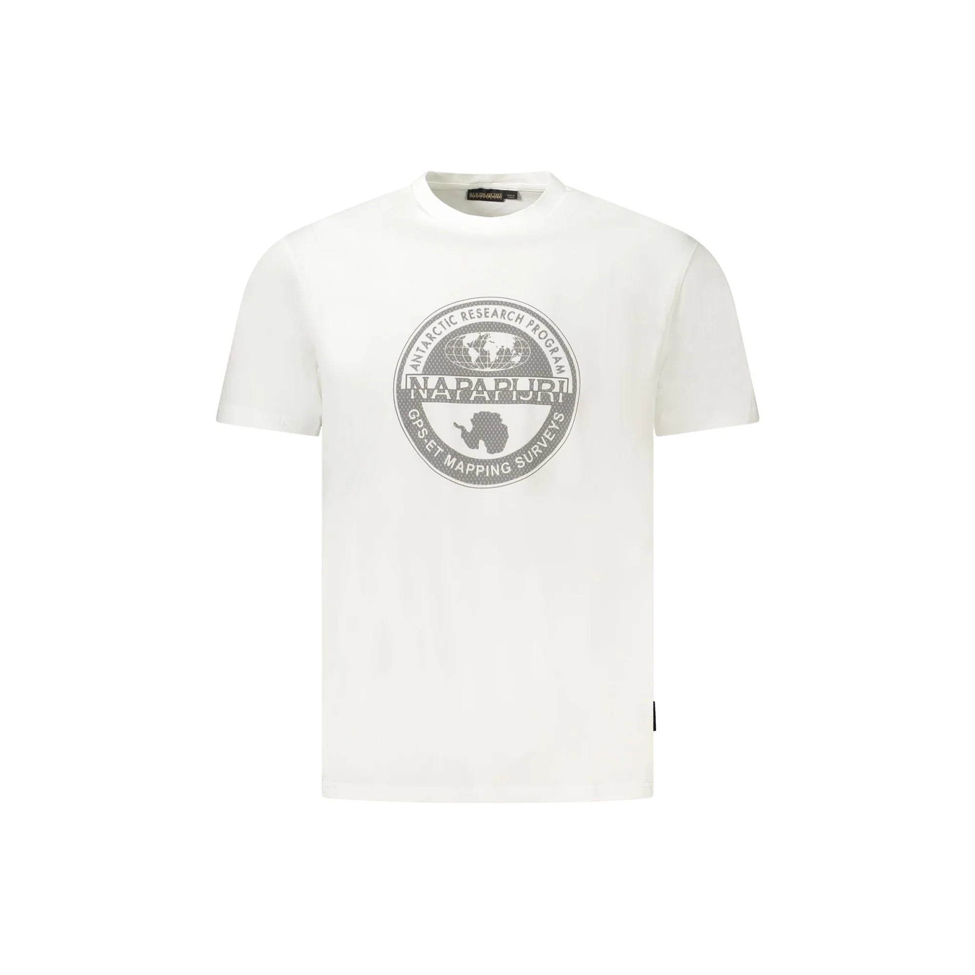 Napapijri T-Shirt Maniche Corte Uomo Bianca Stampa Logo Bianco - foto prodotto
