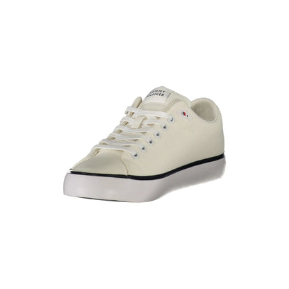 TOMMY HILFIGER Sneakers Uomo Bianche con Lacci e Dettagli a Contrasto bianco - vista 3