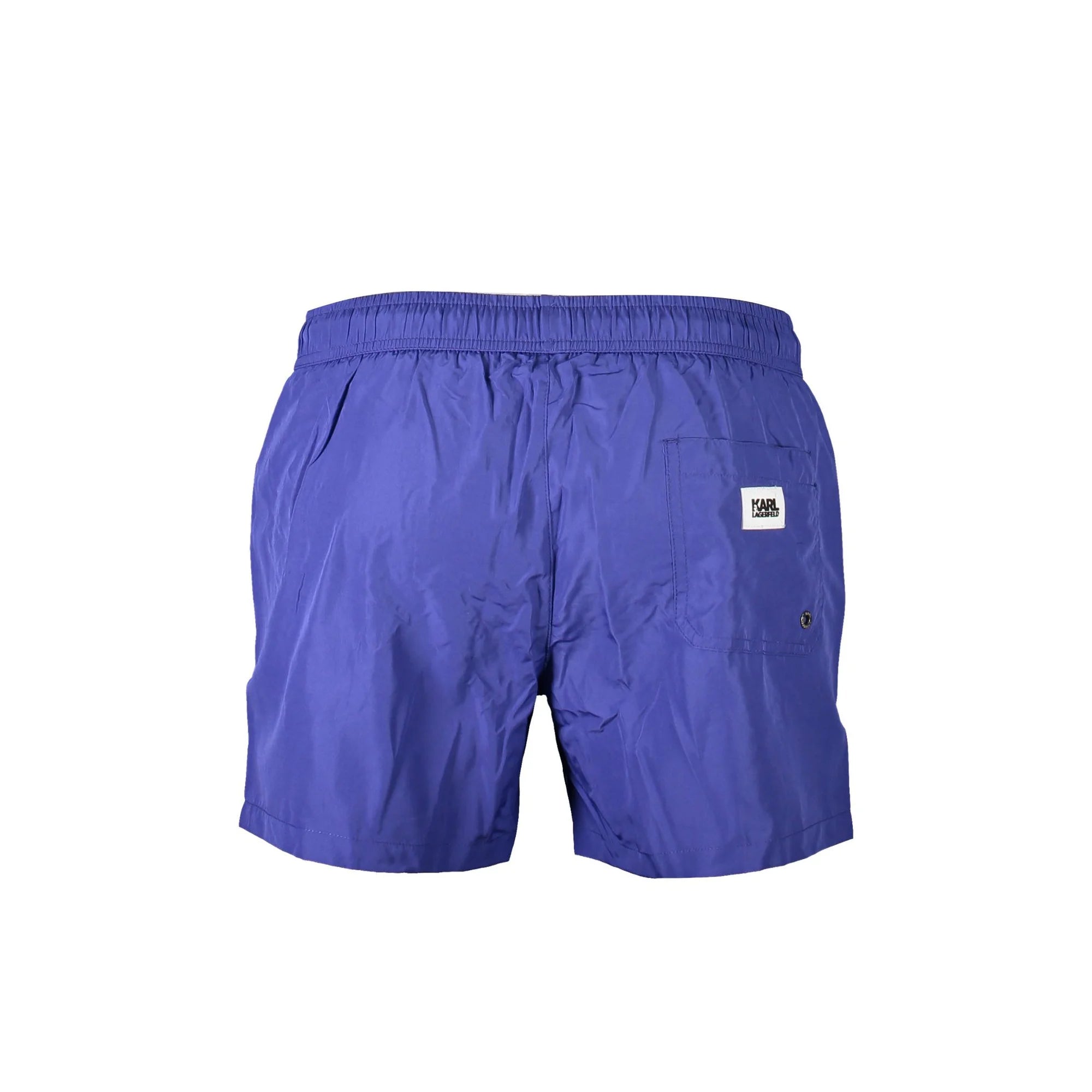 Karl Lagerfeld Beachwear Costume da Mare Uomo Blu Dettagli a Contrasto Logo - vista 2