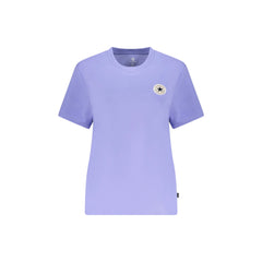 Converse T-Shirt Maniche Corte Donna Viola Logo