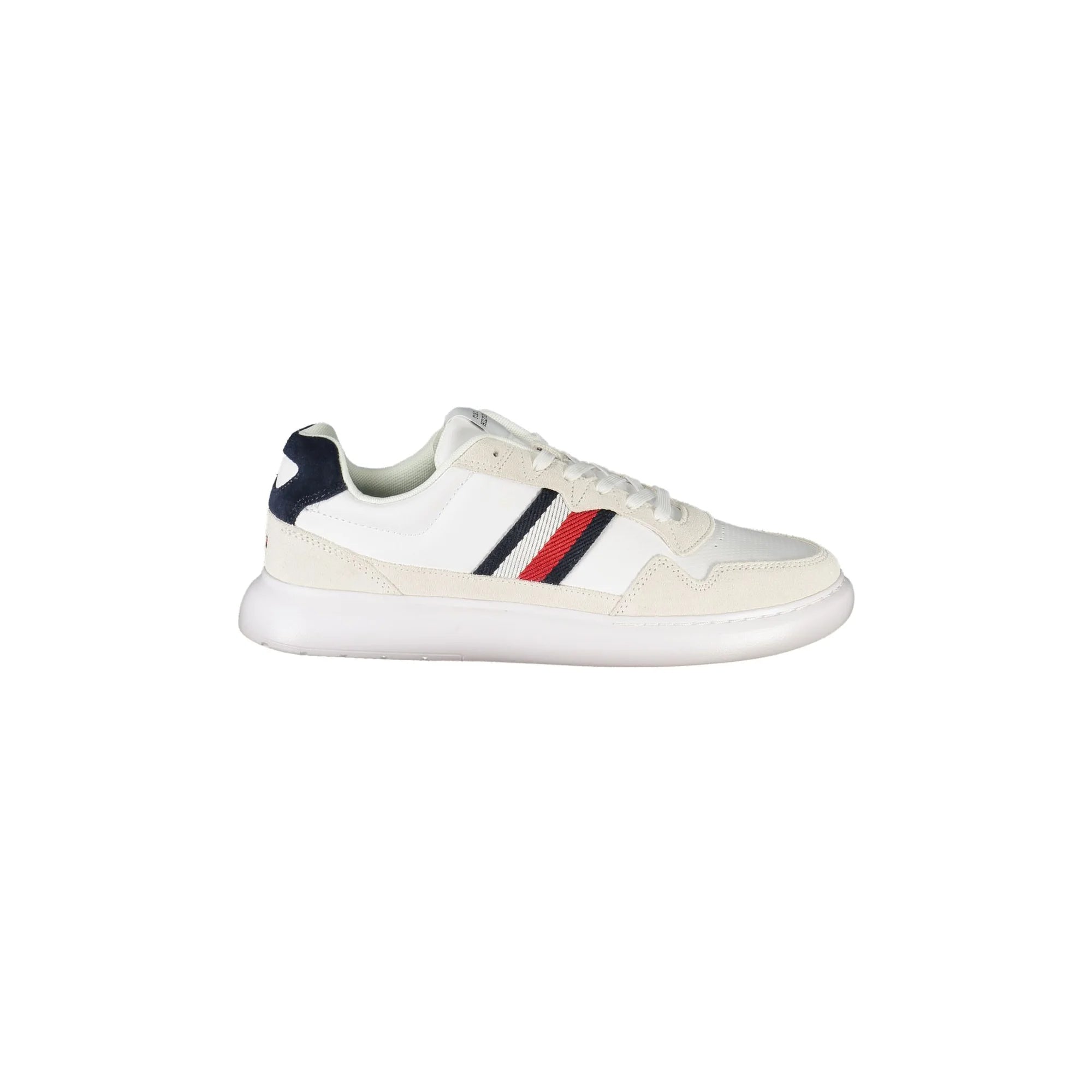 TOMMY HILFIGER Calzatura Sportiva Uomo Bianca con Ricamo e Plantare Removibile Sneakers Bianco - foto prodotto
