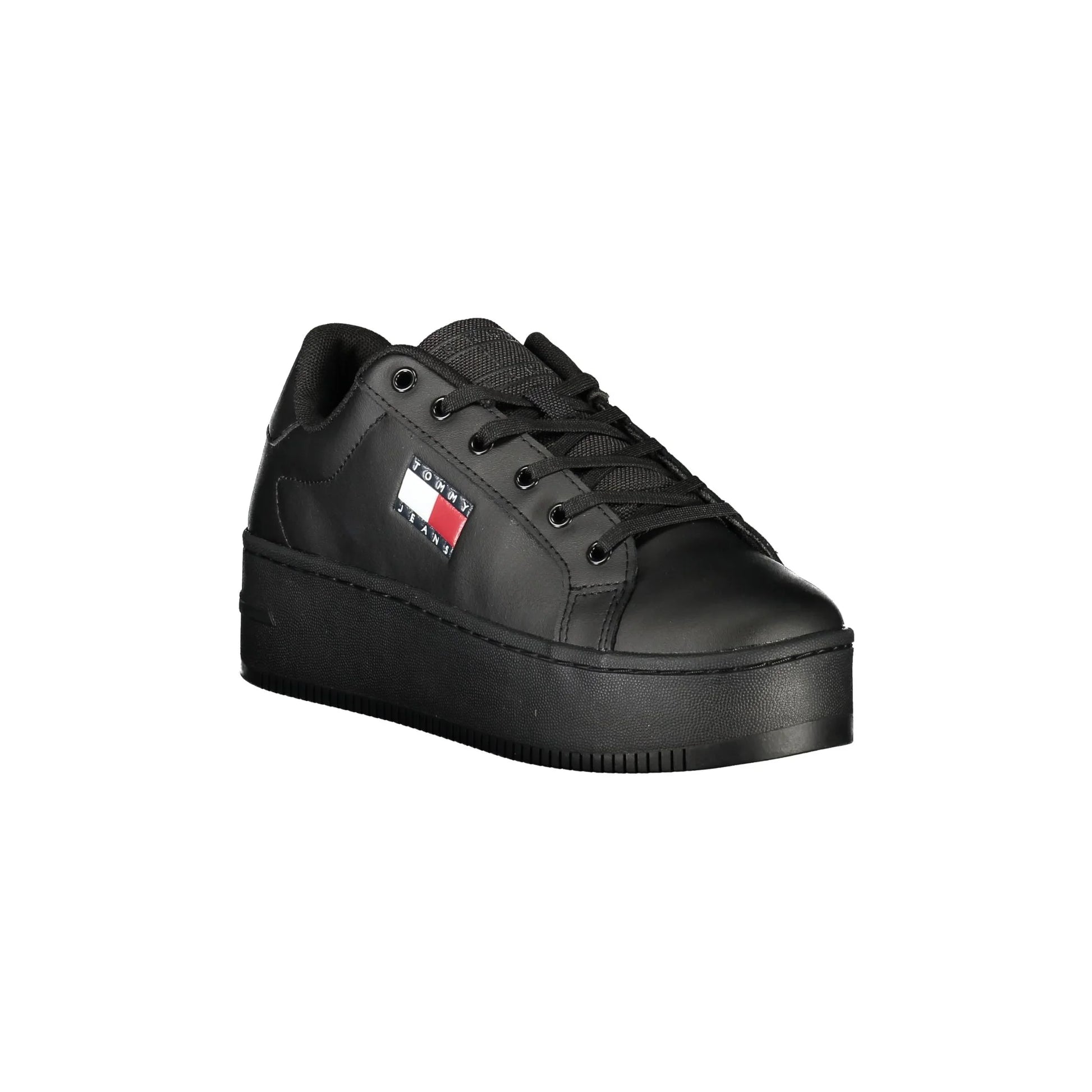 TOMMY HILFIGER Scarpe Sneakers Donna Nere con Zeppa 5 cm e Plantare Removibile nero - vista 2