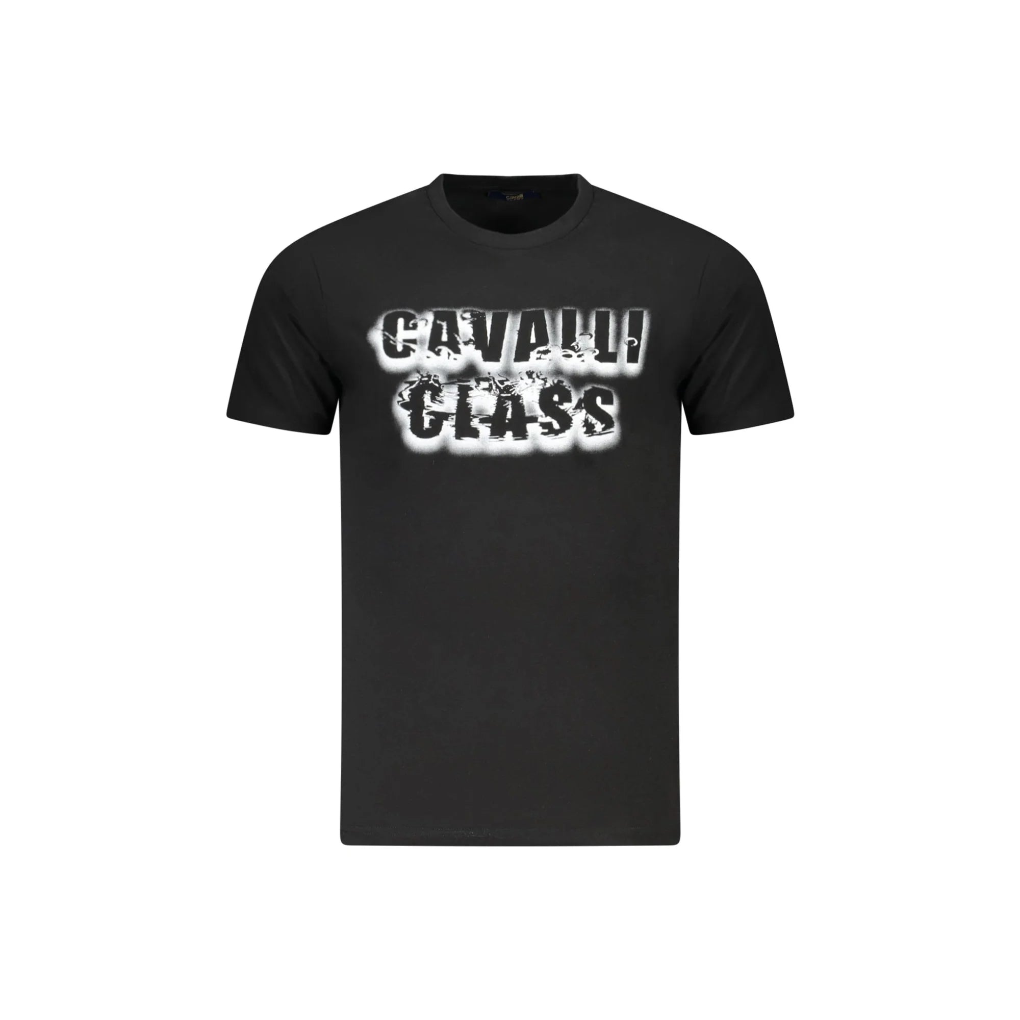 Cavalli Class T-Shirt Maniche Corte Uomo Nera Stampa Nero - foto prodotto