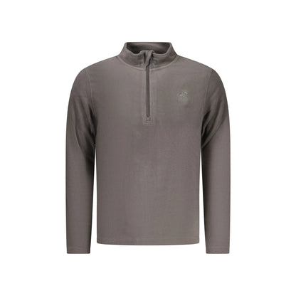 U.S. Grand Felpa Uomo Grigia Mezza Zip Pile Ricamo Logo Felpe Grigio - foto prodotto