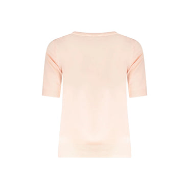 Guess Jeans Maglia Donna Rosa Strass Logo Maglie - vista 2