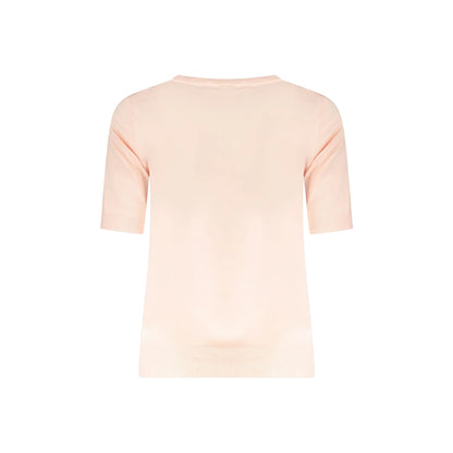 Guess Jeans Maglia Donna Rosa Strass Logo Maglie - vista 2