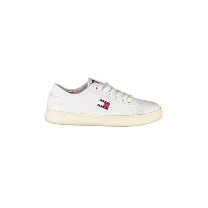TOMMY HILFIGER Sneakers Donna Bianche con Lacci e Dettagli a Contrasto Bianco - foto prodotto