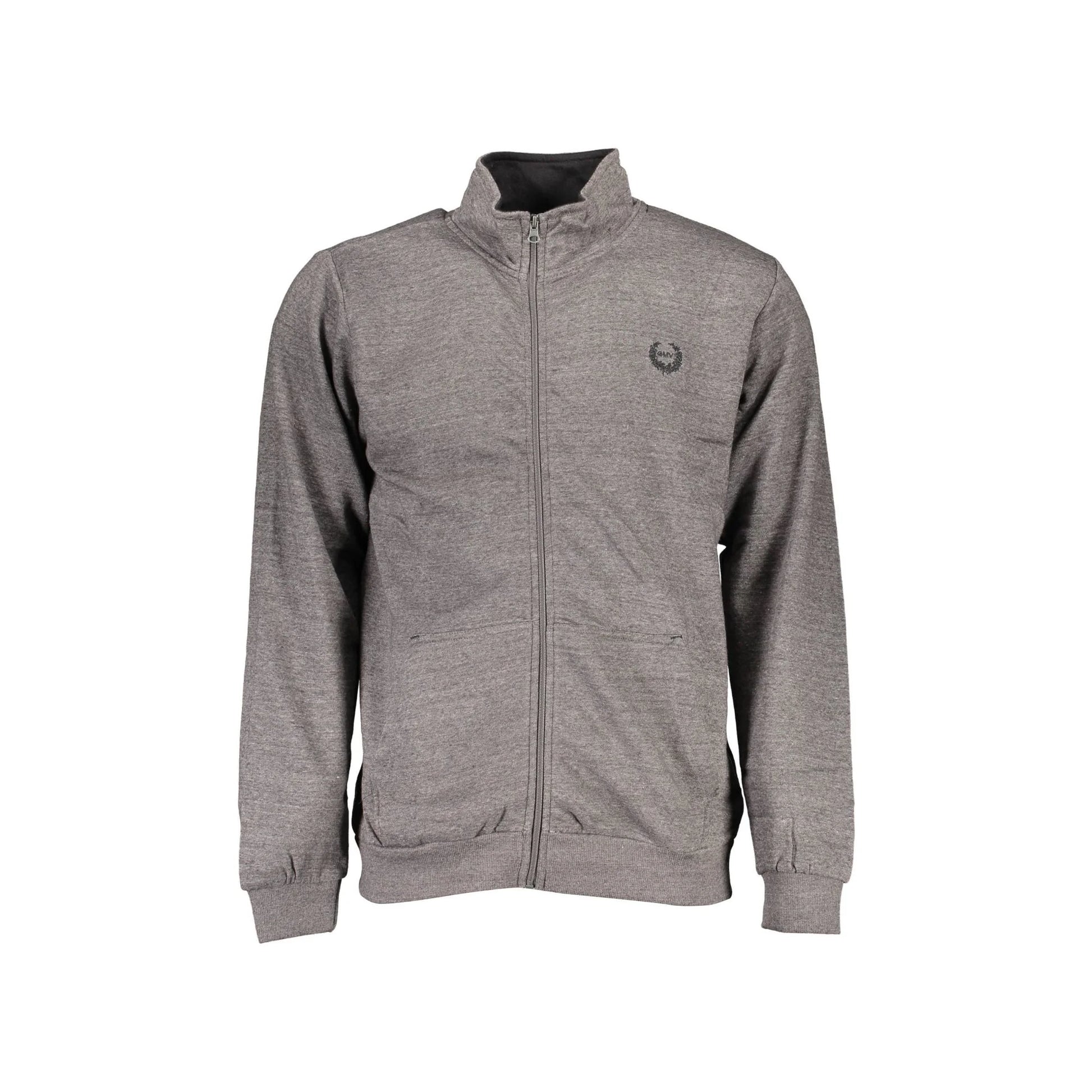 Gian Marco Venturi Felpa Uomo Grigio Zip Logo Felpe - foto prodotto