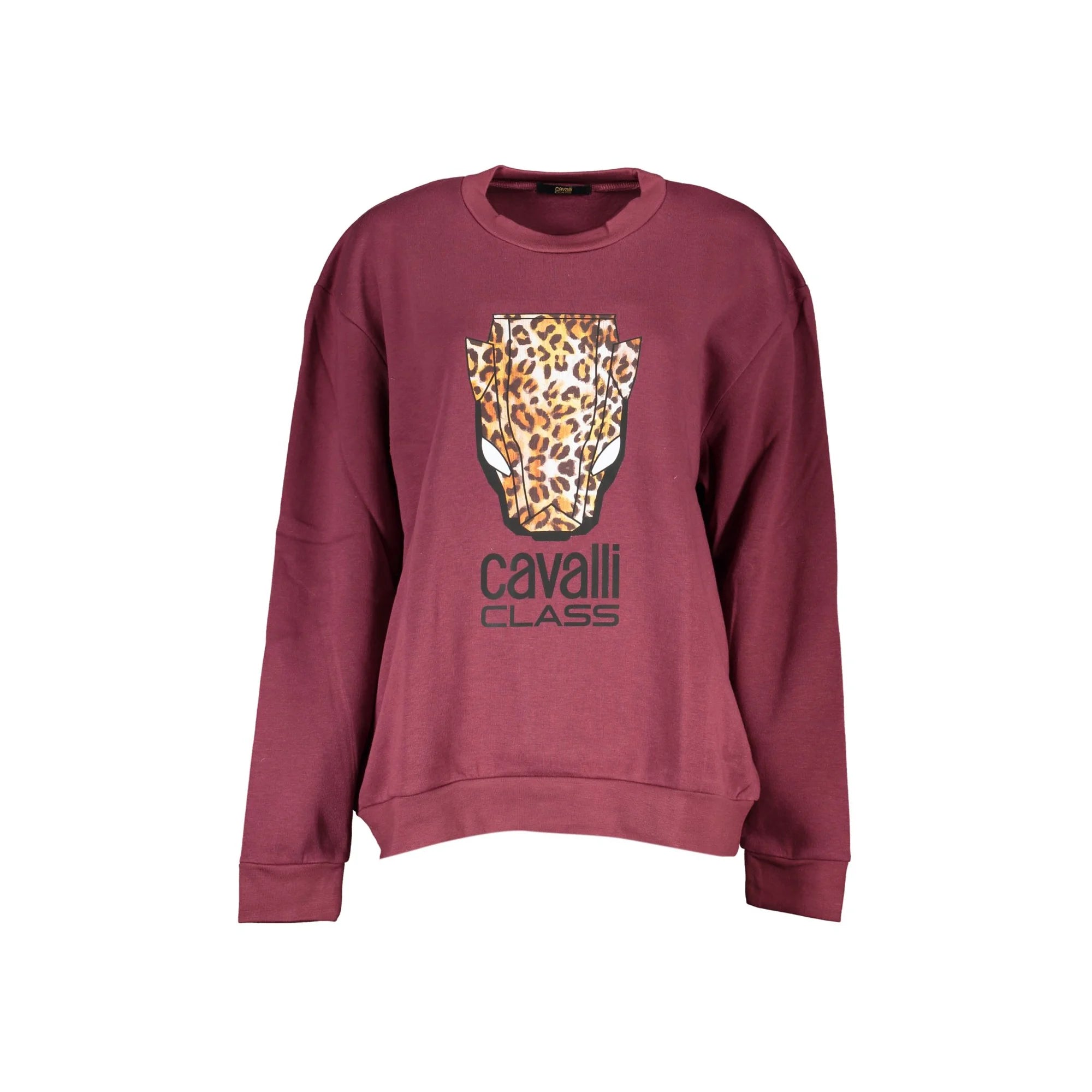 Cavalli Class Felpa Donna Viola Girocollo con Logo Felpe - foto prodotto