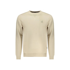 U.S. Grand Sweatshirt Heren Beige Crewneck Fleece Logo Print