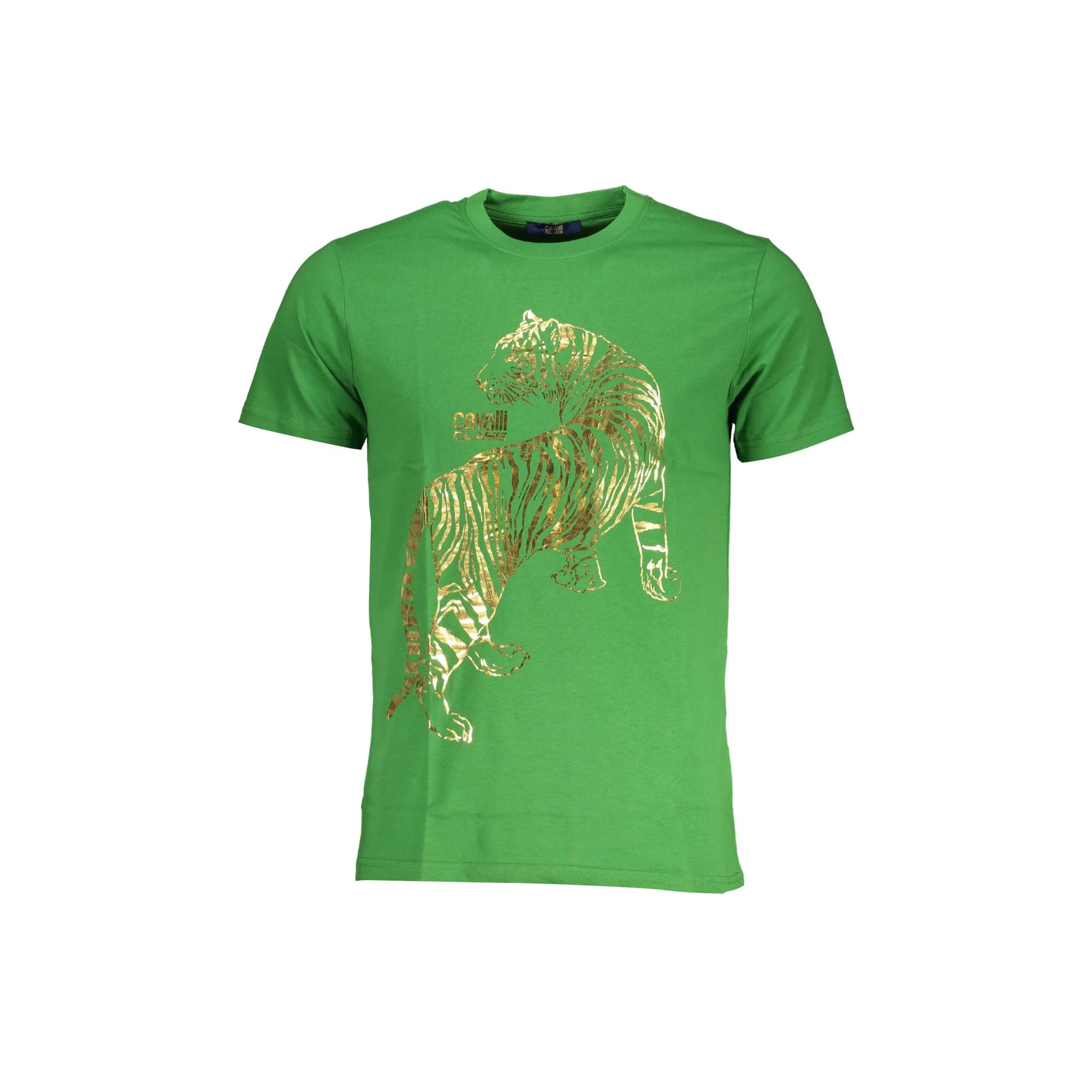 Cavalli Class T-Shirt Maniche Corte Uomo Verde Stampa - foto prodotto