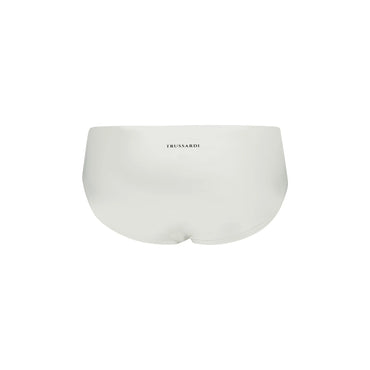 Trussardi Costume Mare Uomo Bianco Logo - vista 2