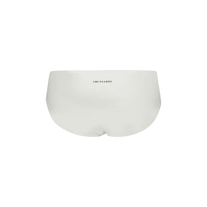 Trussardi Costume Mare Uomo Bianco Logo - vista 2