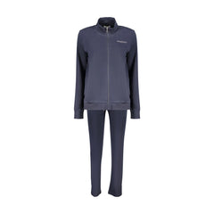 Freddy Sweatshirt Manches Longues avec Fermeture Éclair Femme Bleu Détails Contrastés