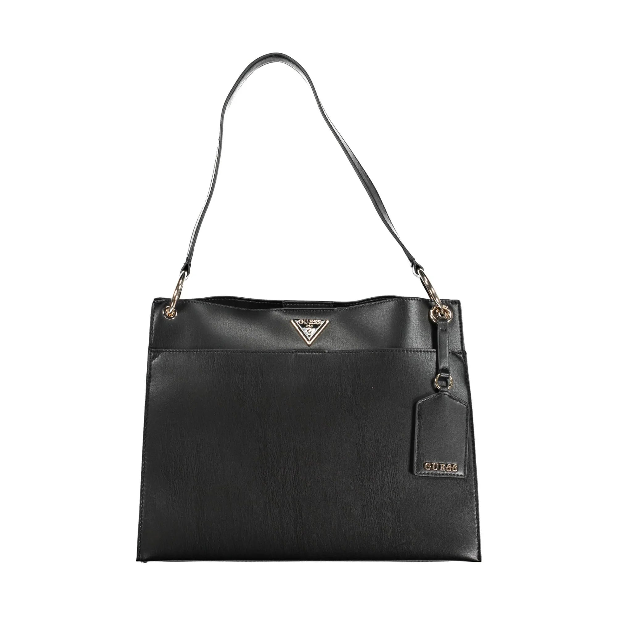Guess Jeans Borsa a Spalla Donna Nera Dettagli a Contrasto Borse Nero - foto prodotto