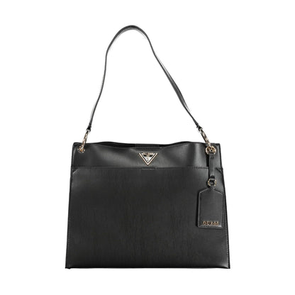 Guess Jeans Borsa a Spalla Donna Nera Dettagli a Contrasto Borse Nero - foto prodotto