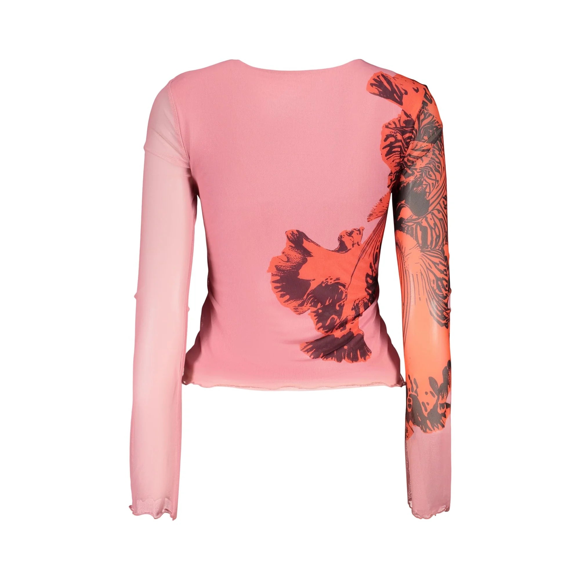 DESIGUAL T-SHIRT MANICHE LUNGHE DONNA ROSA