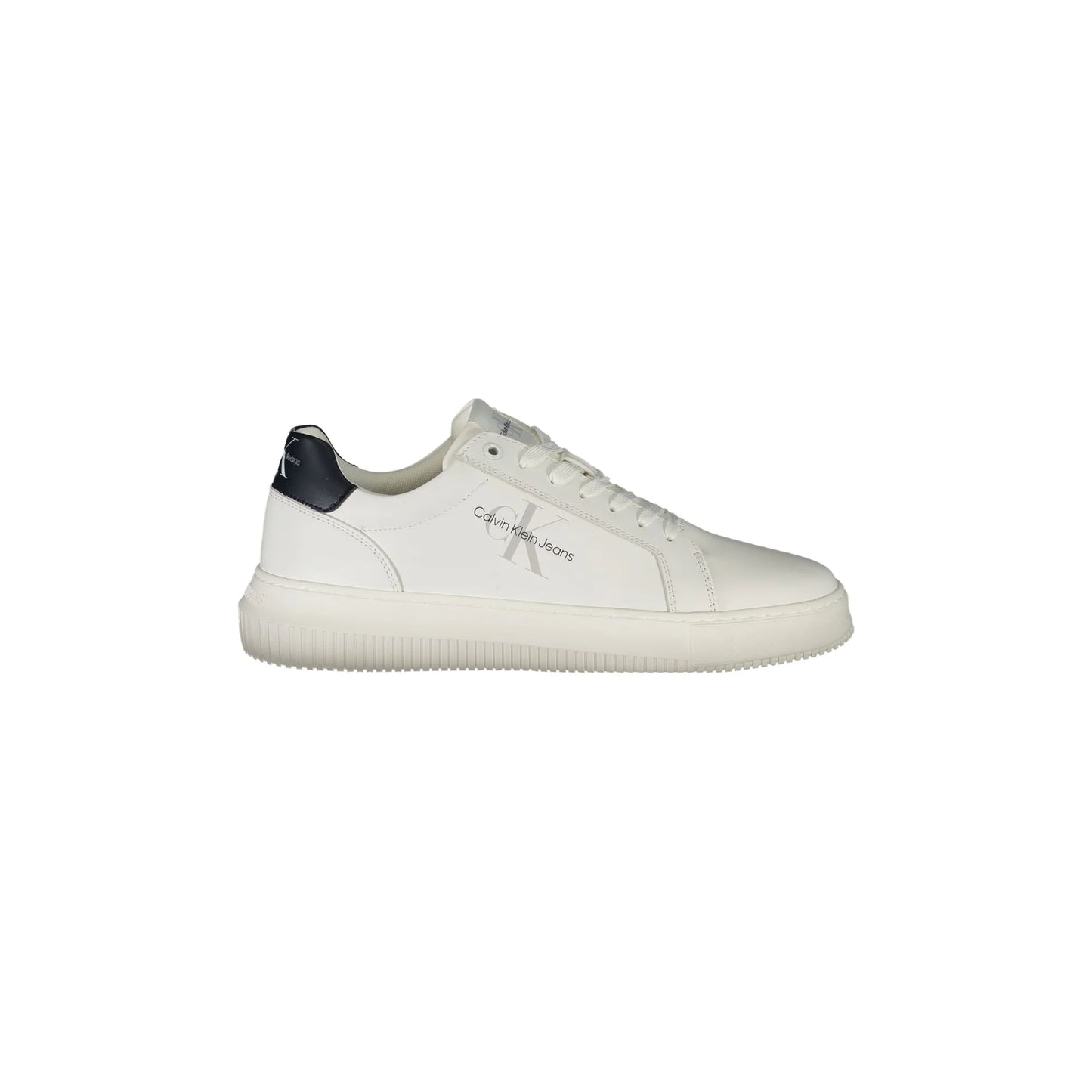 CALVIN KLEIN Scarpe Sneakers Uomo Bianche con Dettagli Neri e Plantare Removibile Bianco - foto prodotto