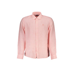 North Sails Chemise Manches Longues Homme Rose Broderie