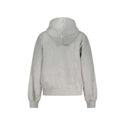 Calvin Klein Felpa Maniche Lunghe Donna Grigia Zip Ricamo Felpe grigio - vista 2