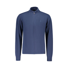 U.S. Grand Suéter Cardigan Hombre Azul Bordado