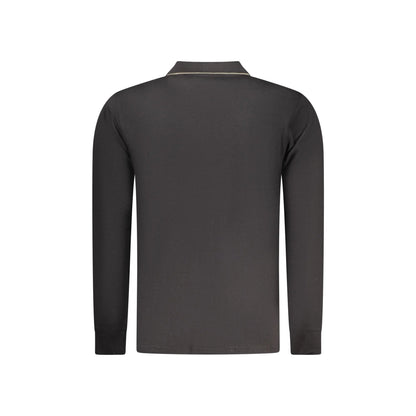 Coveri Moving Polo Maniche Lunghe Uomo Nera Ricamo nero - vista 2