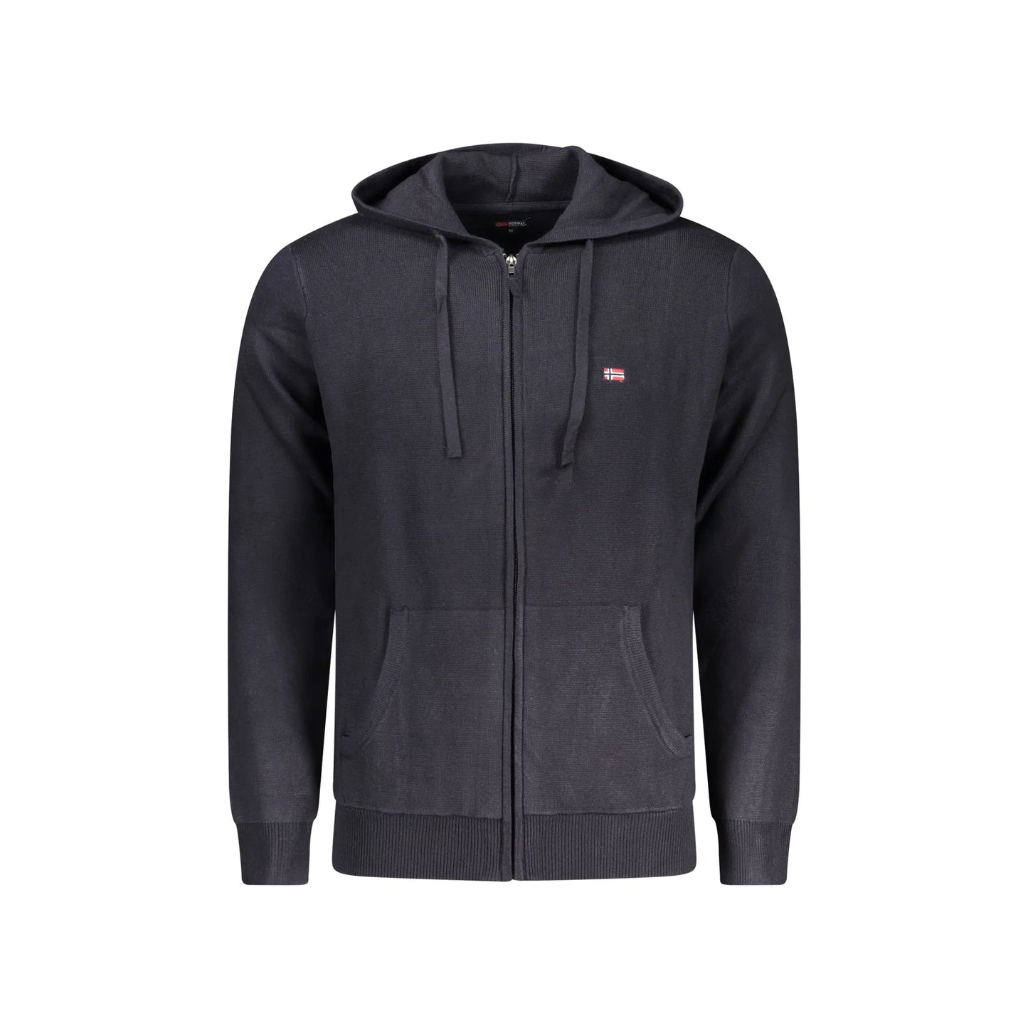 Norway 1963 Cardigan Uomo Blu con Cappuccio Zip Tasche Ricamo Logo Maglie - foto prodotto