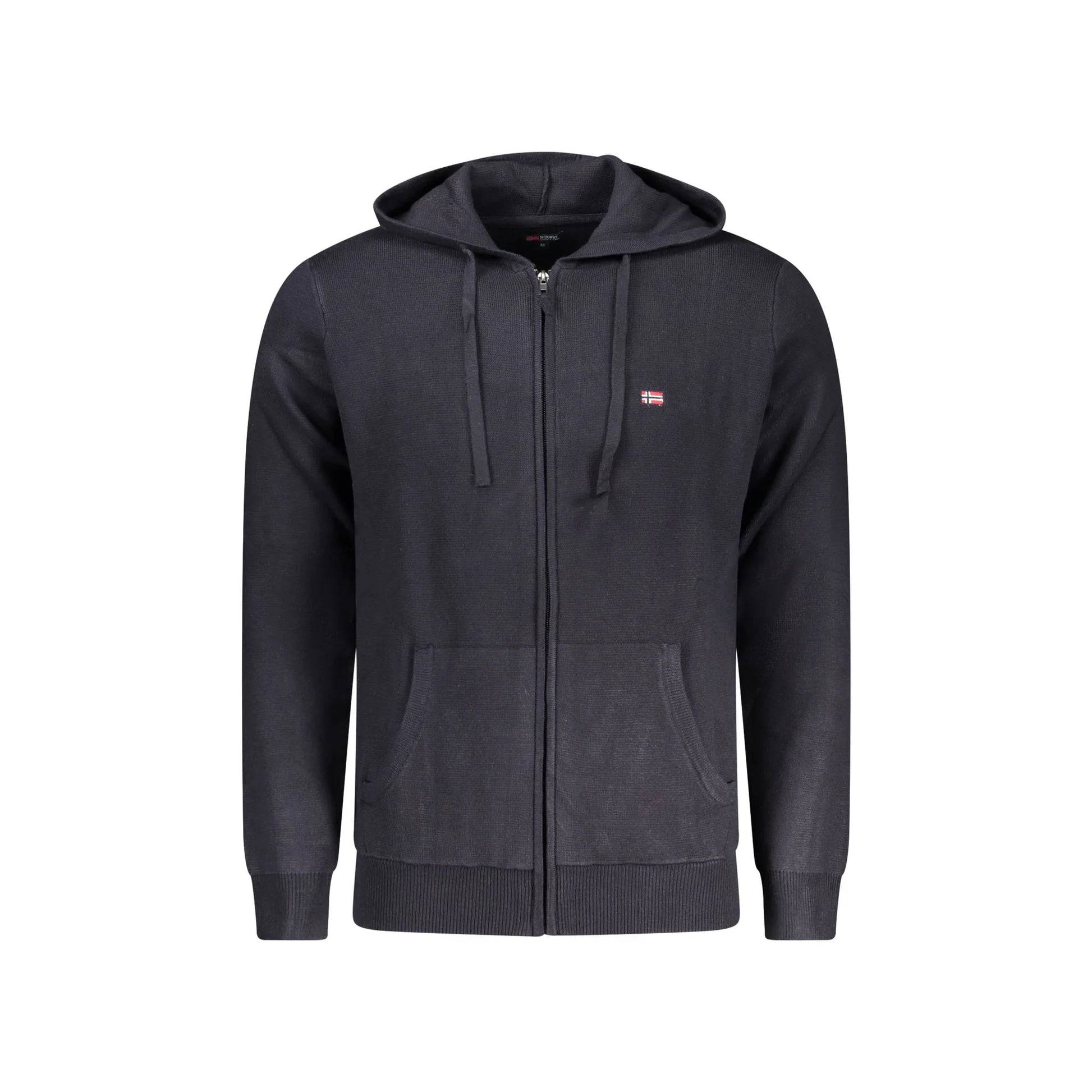 Norway 1963 Cardigan Uomo Blu con Cappuccio Zip Tasche Ricamo Logo Maglie - foto prodotto