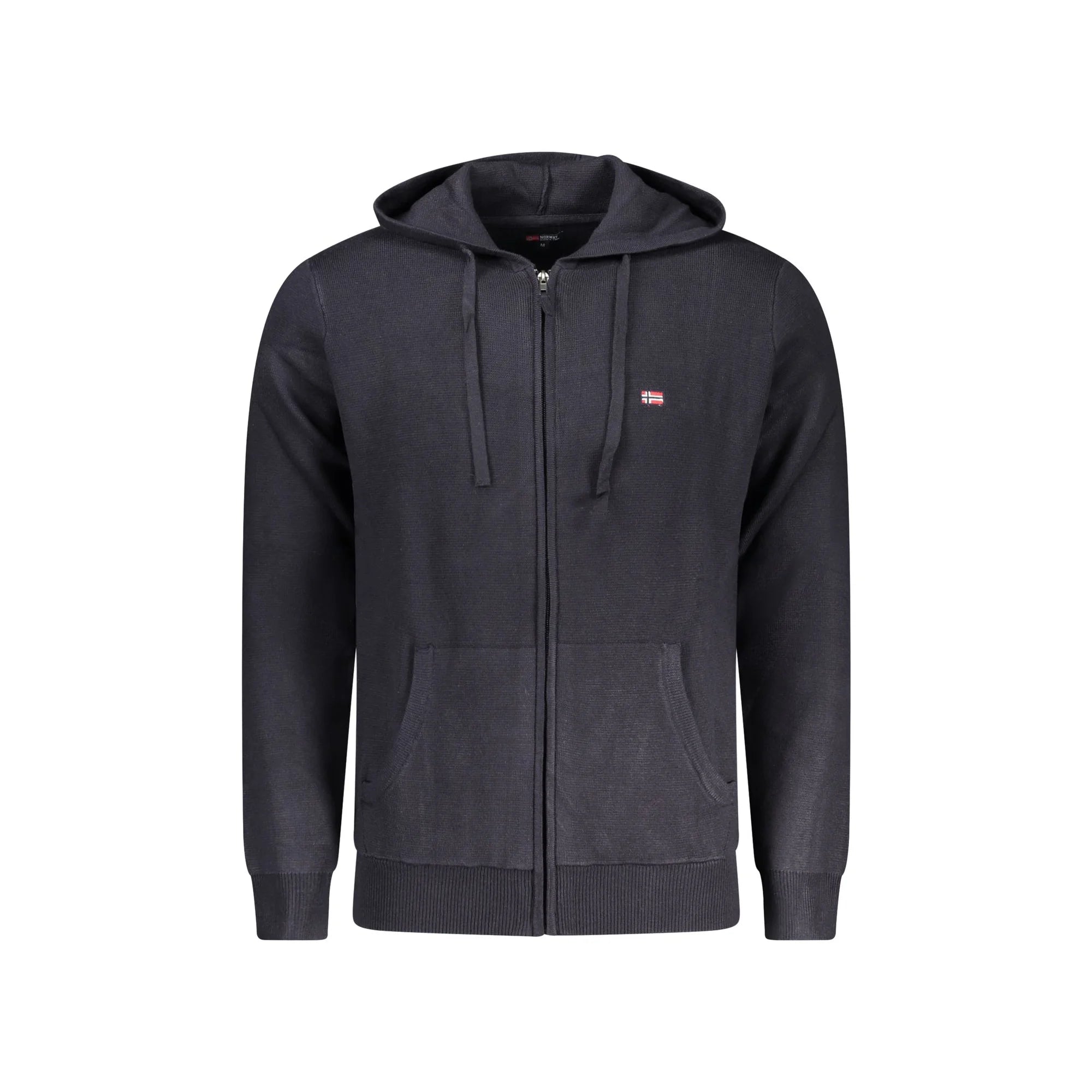 Norway 1963 Cardigan Uomo Blu con Cappuccio Zip Tasche Ricamo Logo Maglie - foto prodotto