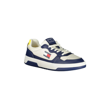 TOMMY HILFIGER Scarpe Sneakers Uomo Blu con Dettagli Giallo e Bianco - vista 2