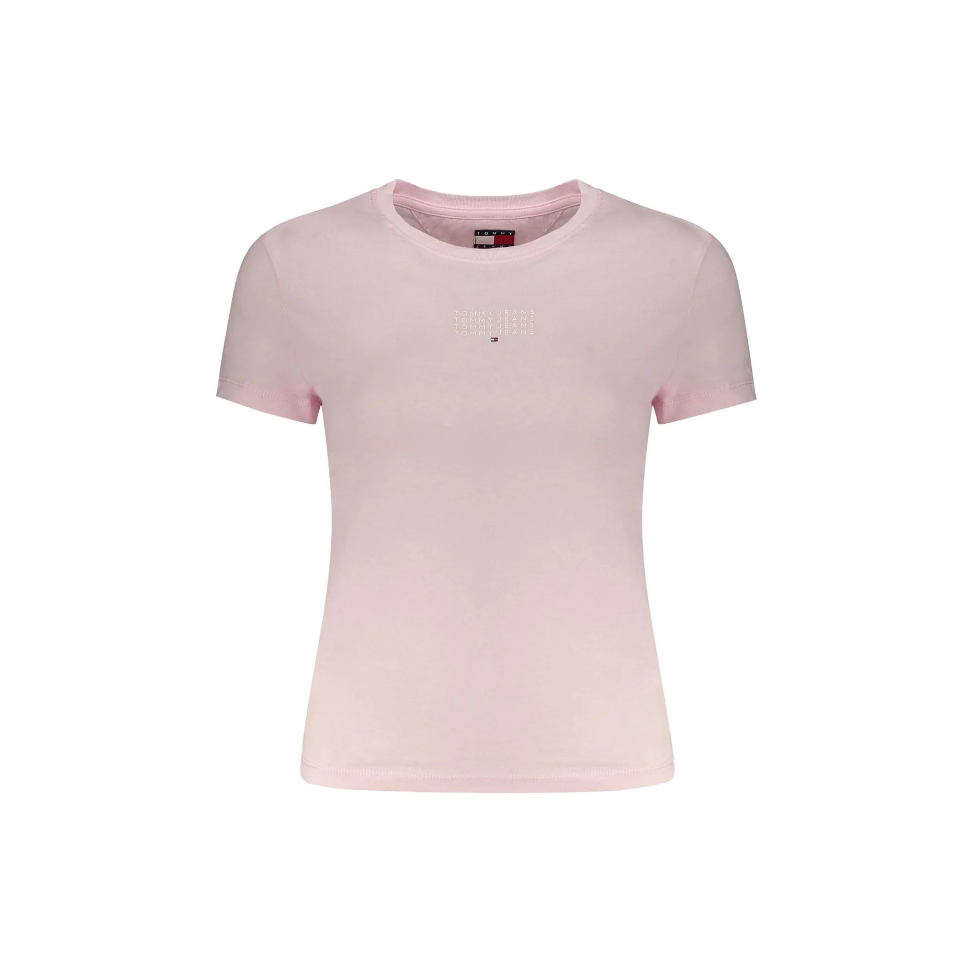 TOMMY HILFIGER T-SHIRT MANICHE CORTE DONNA ROSA
