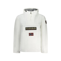 Napapijri Giubbotto Uomo Bianco Rainforest con Cappuccio e Tasca Frontale