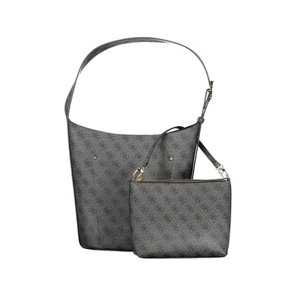 Guess Jeans Borsa a Spalla Donna Nera Stampa Logo Borse nero - vista 3