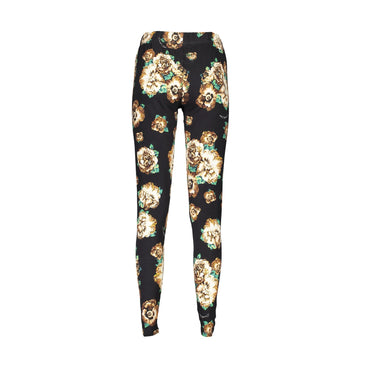 Cavalli Class Pantaloni Leggins Donna Nero Stampa Logo - vista 2
