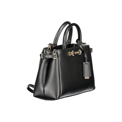Guess Jeans Borsa a Tracolla Donna Nera Dettagli a Contrasto Borse nero - vista 3