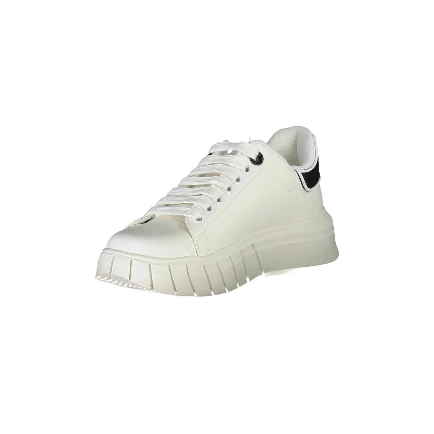 GAELLE PARIS Scarpe Sneakers Donna Bianca con Lacci e Logo bianco - vista 3