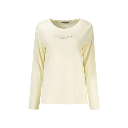 Freddy T-Shirt Maniche Lunghe Donna Bianca Stampa Bianco - foto prodotto