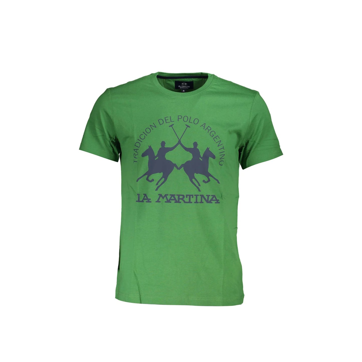 La Martina T-Shirt Maniche Corte Uomo Verde Stampa Logo - foto prodotto