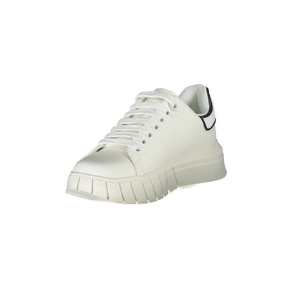 GAELLE PARIS Scarpe Sneakers Donna Bianche con Lacci e Logo bianco - vista 3