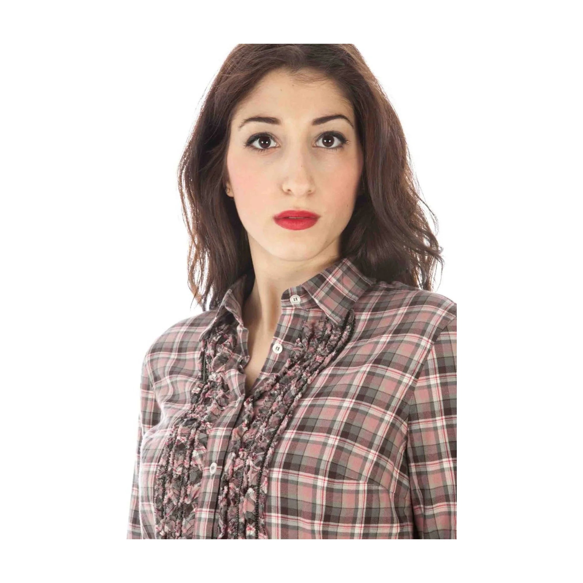 FRED PERRY CAMICIA MANICHE LUNGHE DONNA ROSA