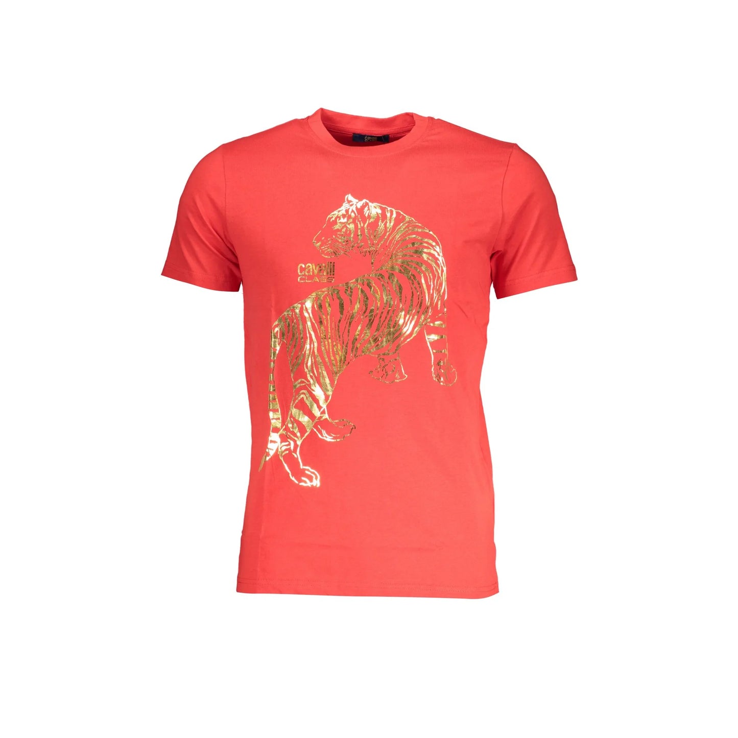 Cavalli Class T-Shirt Maniche Corte Uomo Rossa Stampa Rosso - foto prodotto