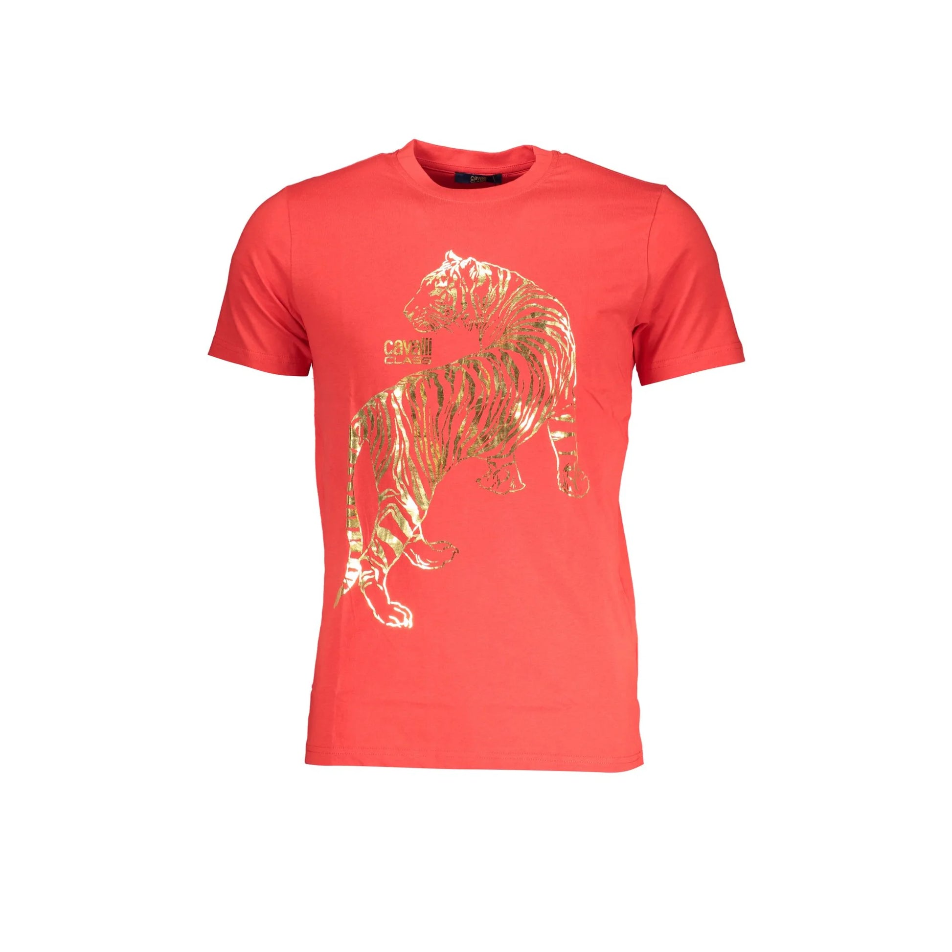 Cavalli Class T-Shirt Maniche Corte Uomo Rossa Stampa Rosso - foto prodotto