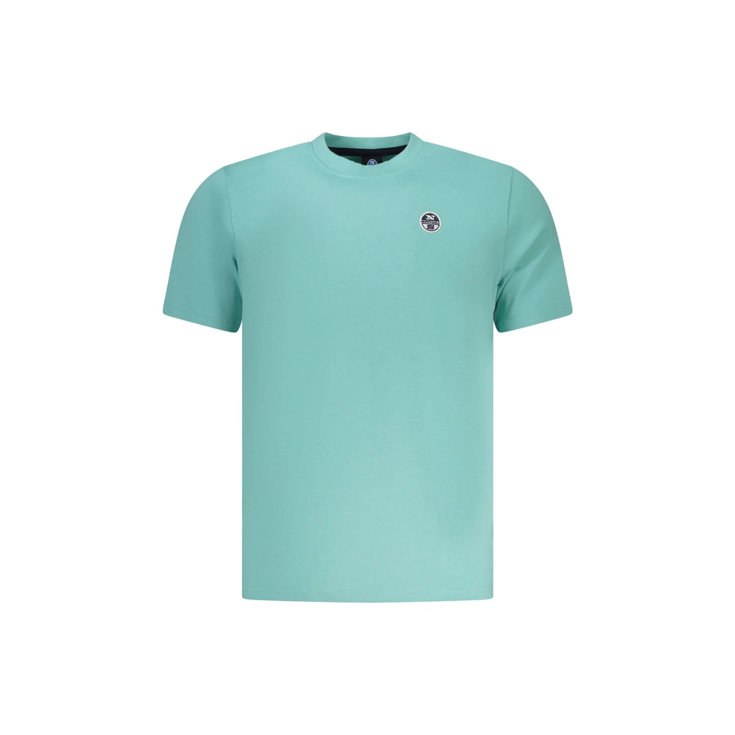 North Sails T-Shirt Uomo Azzurra Girocollo Cotone Logo Azzurro - foto prodotto